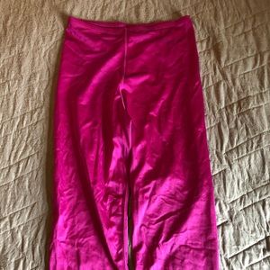 Vintage Shiny Pink 80s/90s Spandex Capri Leggings